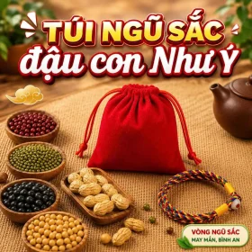 Túi Ngũ Sắc Đậu Con Như Ý