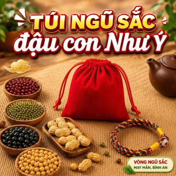 Túi Ngũ Sắc Đậu Con Như Ý
