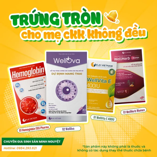 COMBO TRỨNG TRÒN CHO MẸ KINH KHÔNG ĐỀU