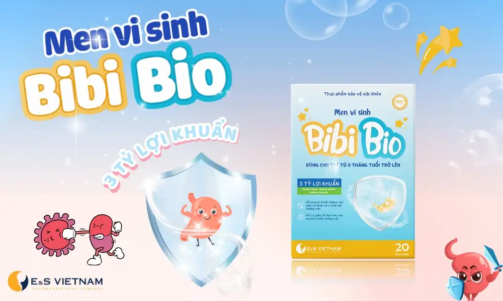 Men vi sinh Bibi Bio bổ sung 3 tỷ lợi khuẩn bảo vệ đường ruột